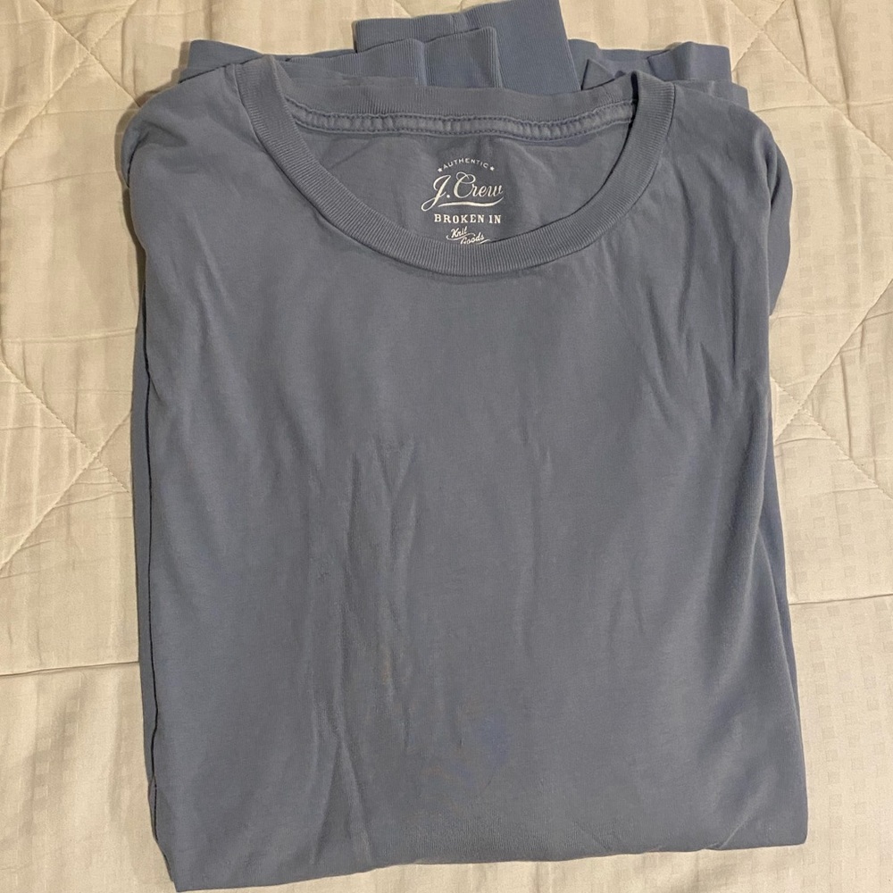 Long sleeve broken in t shirt